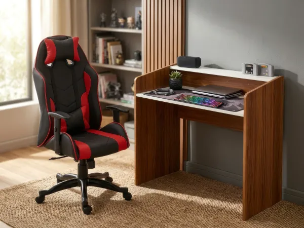 Luna Engineered Wood Study Table With ProXtreme Gaming Chair